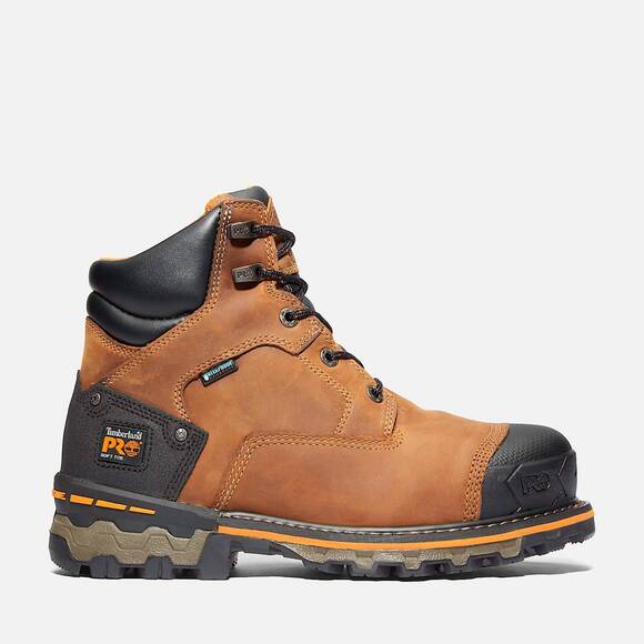 NEW TIMBERLAND men's boondock soft toe waterproof work boots in brown